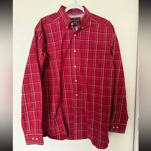 Ariat Pro Series Men’s Plaid Button Down Shirt Red Size L